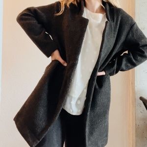 Philosophy heathered grey wool coat